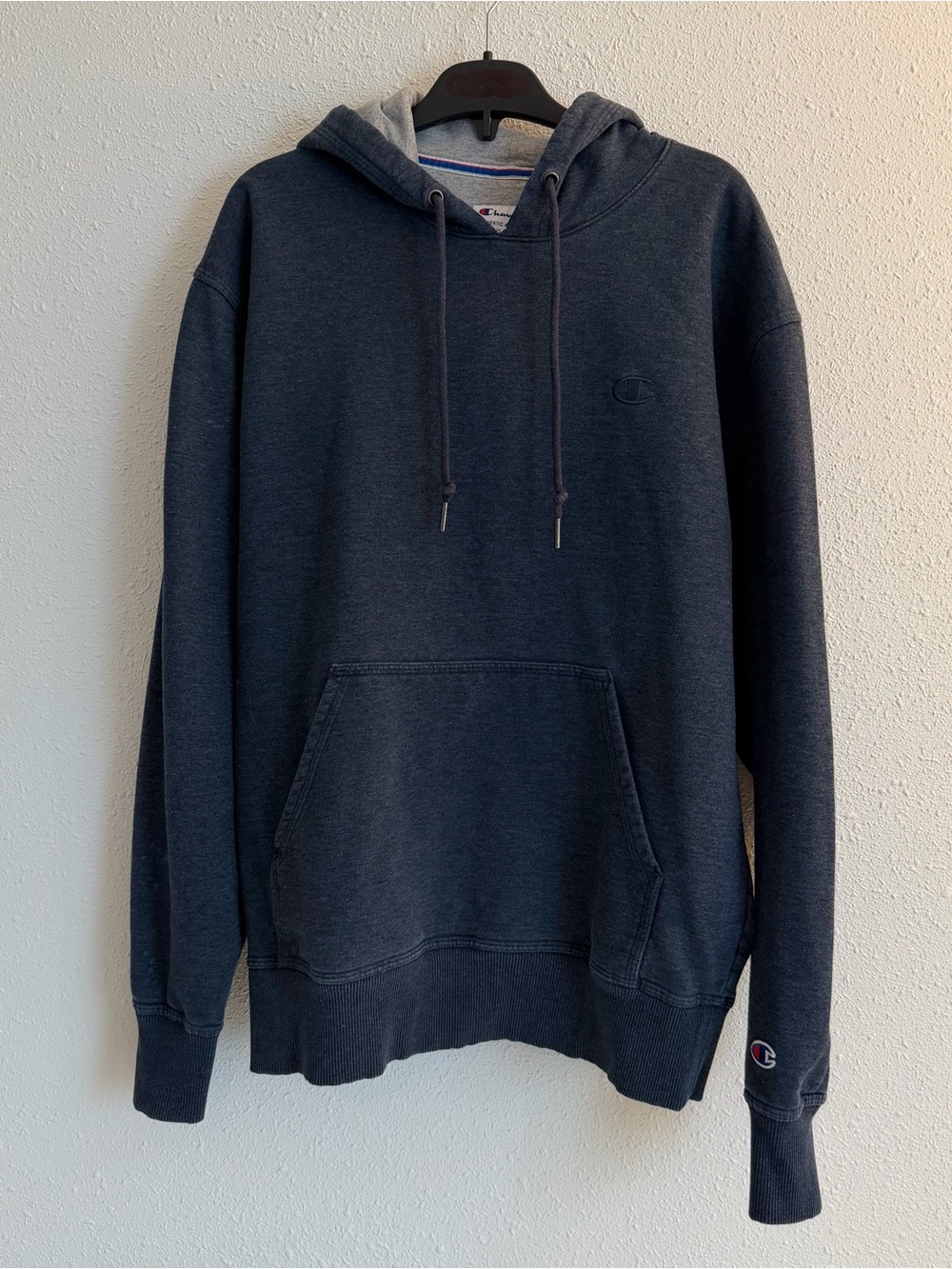 Champion Dark Navy Pullover Hoodie with Kangaroo Pocket